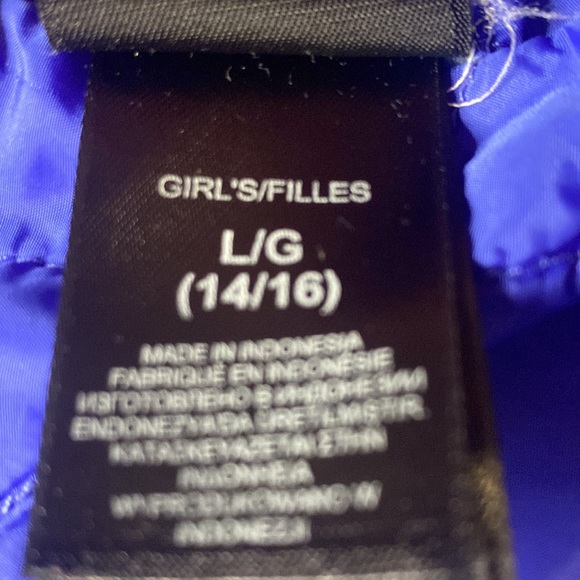 The North Face sz. 14/16 reversible fleece hooded jacket.l - Picture 9 of 12